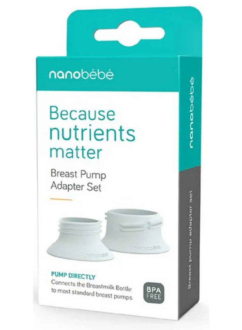 NANOBEBE Breast Pump Adapter Set BPA Free - Image 1